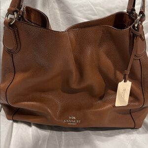Coach Tan Leather Shoulder Bag